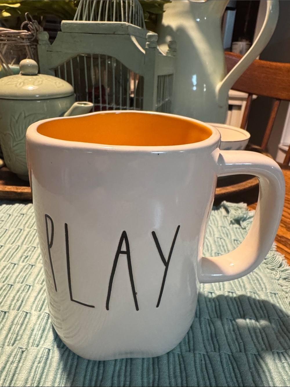 Rae Dunn White 'Play' Mug